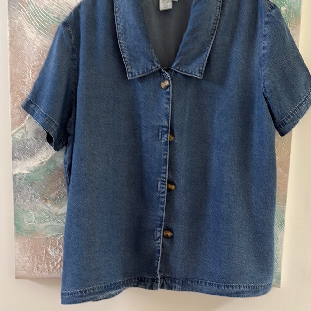 Coldwater Creek Indigo Tencel Shirt